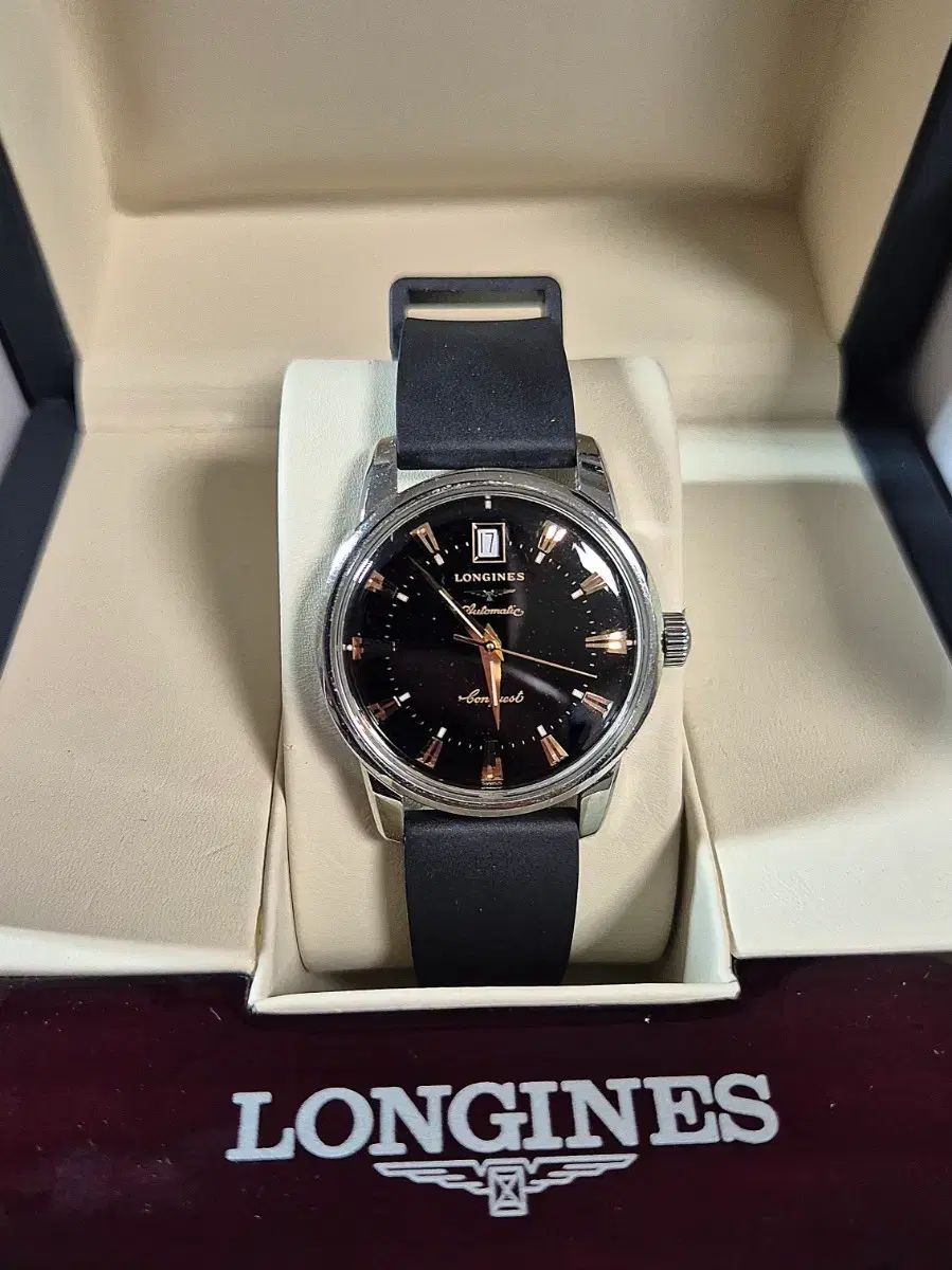 ロンジン コンクエスト ヘリテイジ 黒文字盤 35 MM