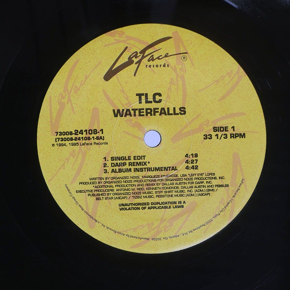 米 US盤 TLC/WATERFALLS/LAFACE 73008241081 12 - メルカリ