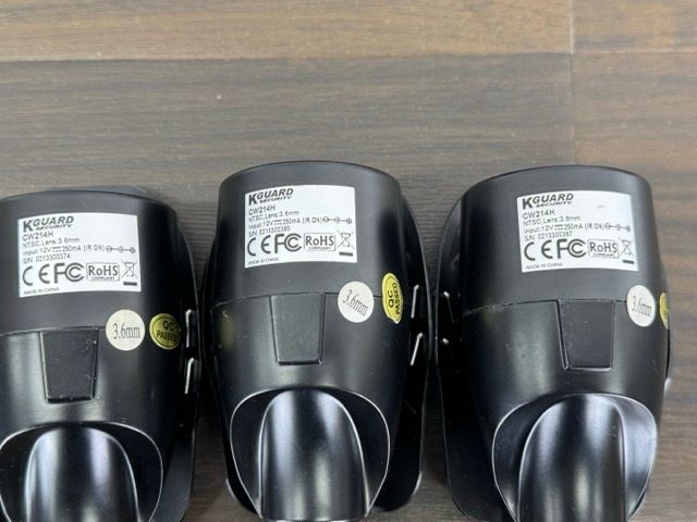  防犯カメラ 3点セット KGUARD CW 214 H 監視カメラ 有線カメラ ケーガード セキュリティ 515599 防犯カメラ 防犯 セーフティ