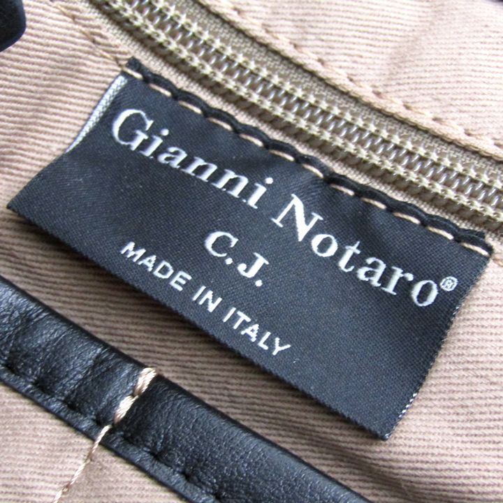 ジャンニノターロ ショルダーバッグ 巾着 レザー イタリア製 鞄 カバン