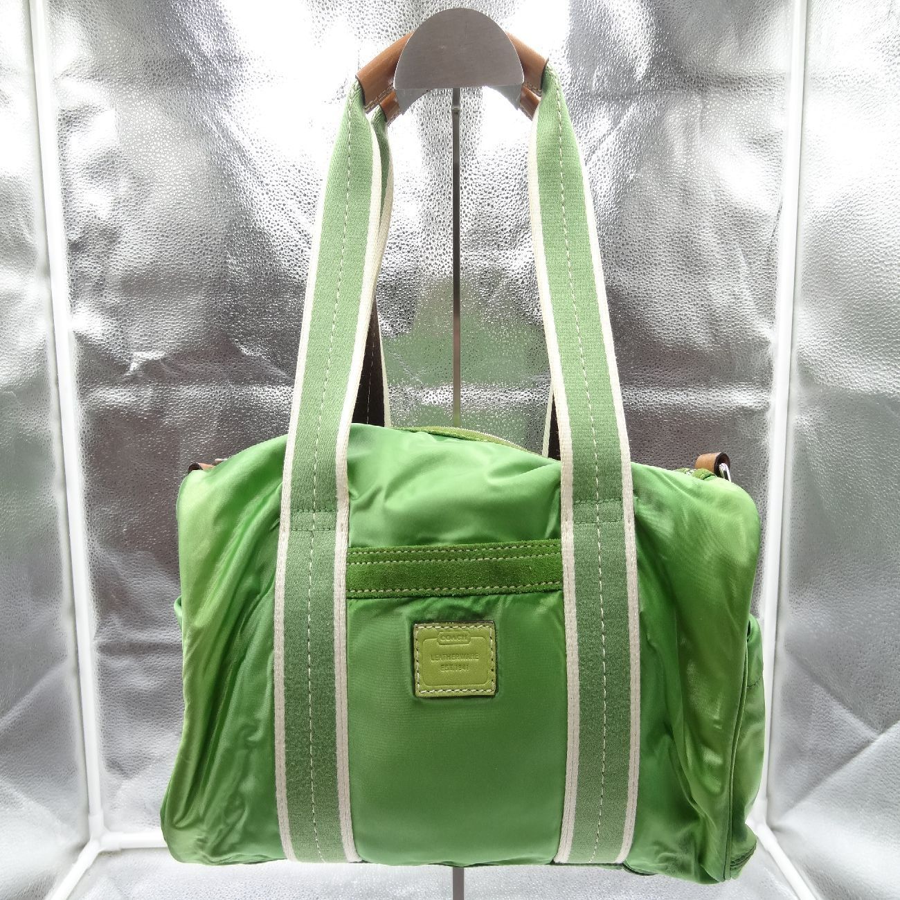 COACH コーチ ミニボストン ボストンバッグ 緑 グリーン ハンプトンズ