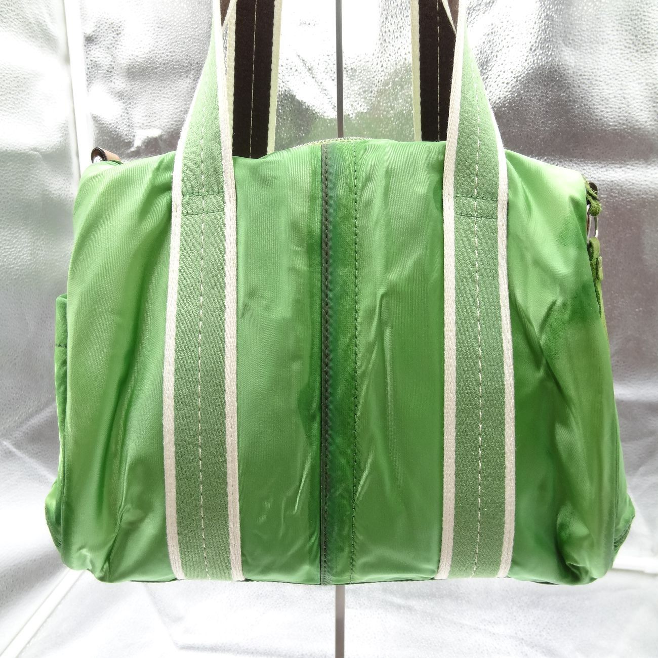 COACH コーチ ミニボストン ボストンバッグ 緑 グリーン ハンプトンズ