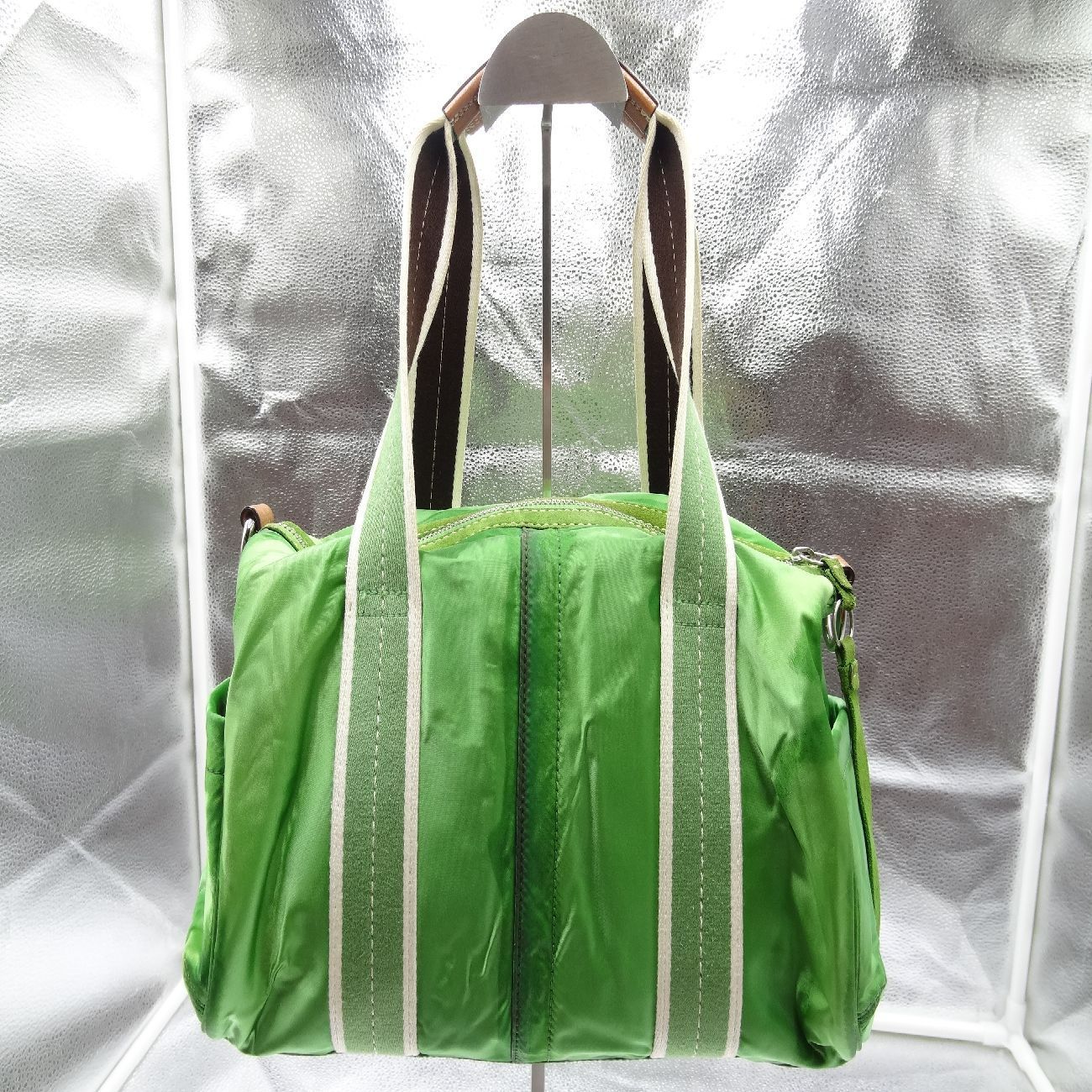 COACH コーチ ミニボストン ボストンバッグ 緑 グリーン ハンプトンズ