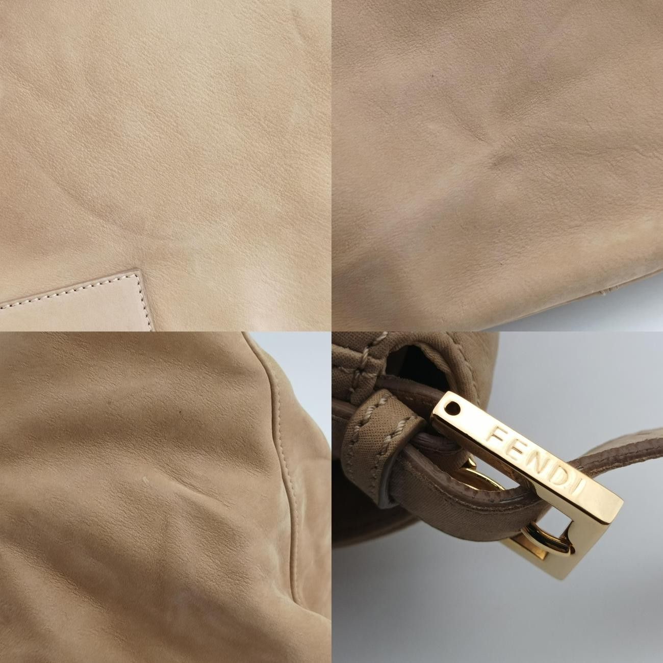 フェンディFendiビッグマンマバケット ベージュ