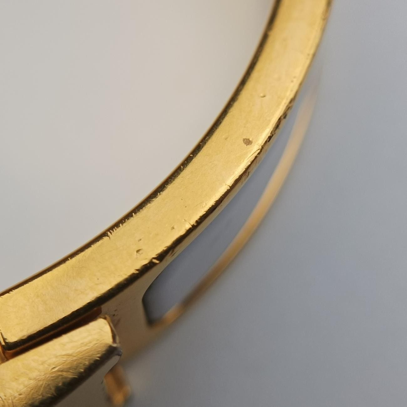 エルメスHermesクリッククラック ホワイト×ゴールド GP P - メルカリ