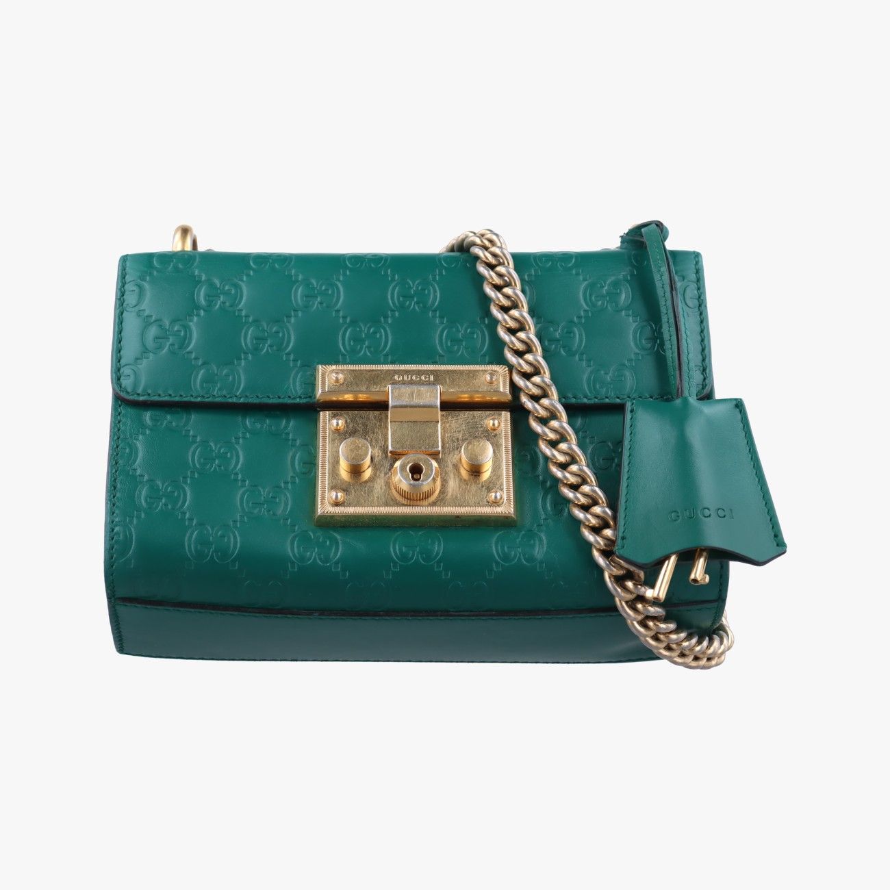 グッチGucciパドロック グリーン レザー 409487