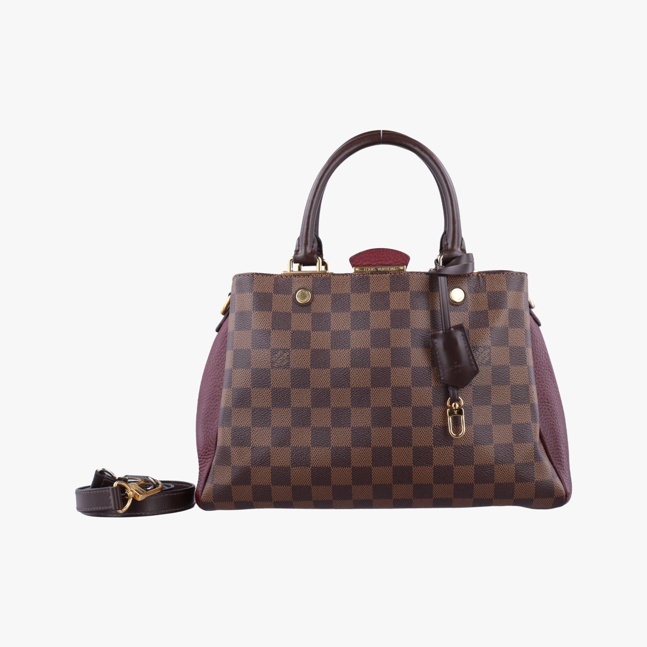 ルイヴィトンLouis Vuittonブリタニー エベーヌ×ボルドー ダミエキャンバス×カーフレザー N 41675 MI 3197