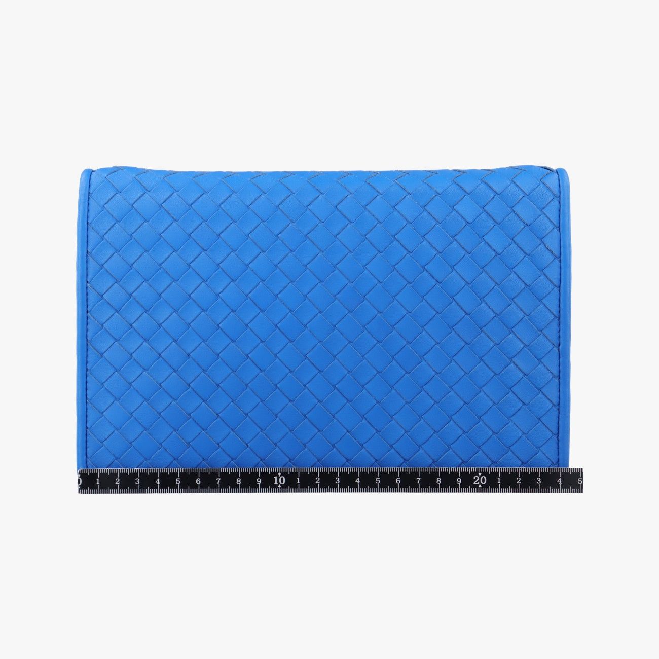 ボッテガヴェネタBottega Venetaイントレチャート ブルー ラムスキン