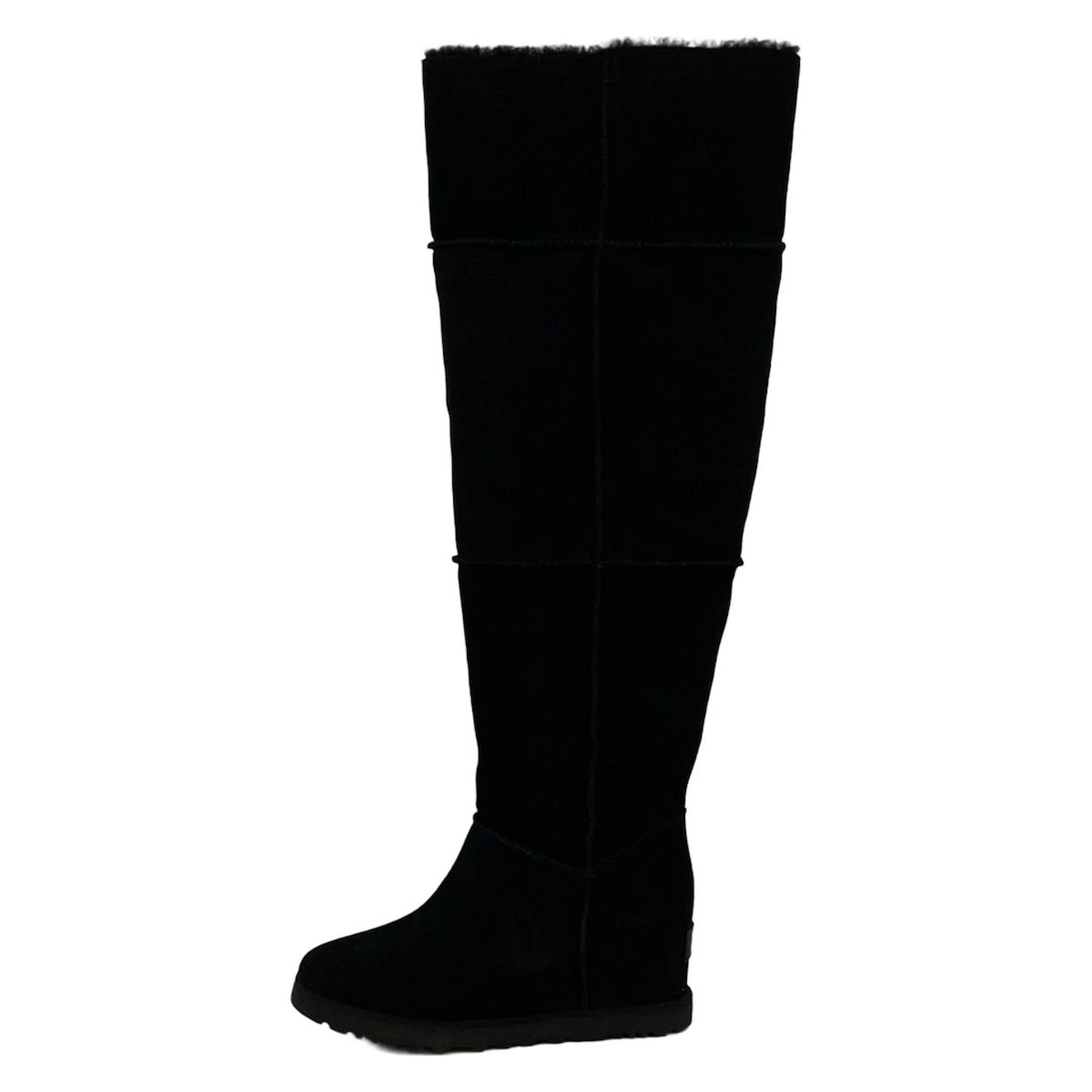 UGG アグ ロングブーツ 23.5 レディース クラシック フェム 1104610 黒 ニーハイブーツ|インヒール ムートン