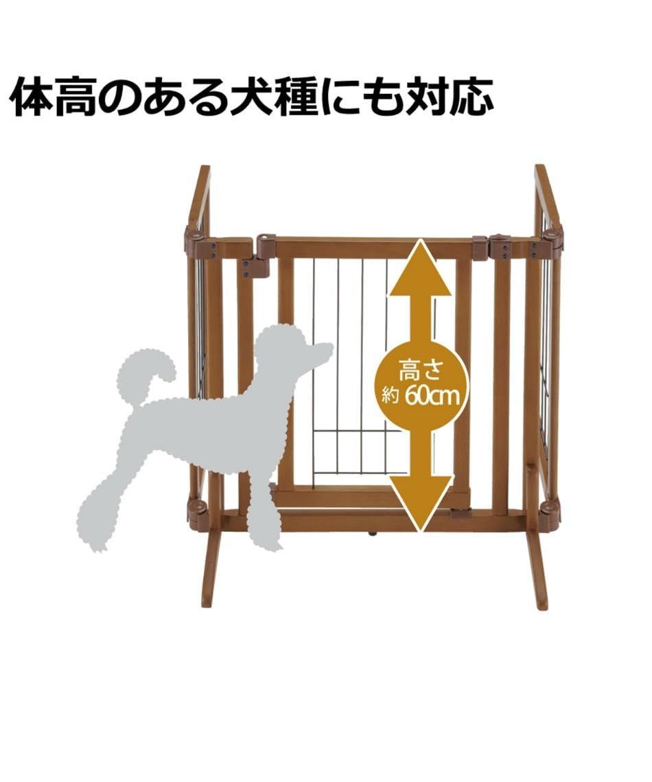 サイズ S ブラウン 木製おくだけドア付ゲート ペット用 リッチェル