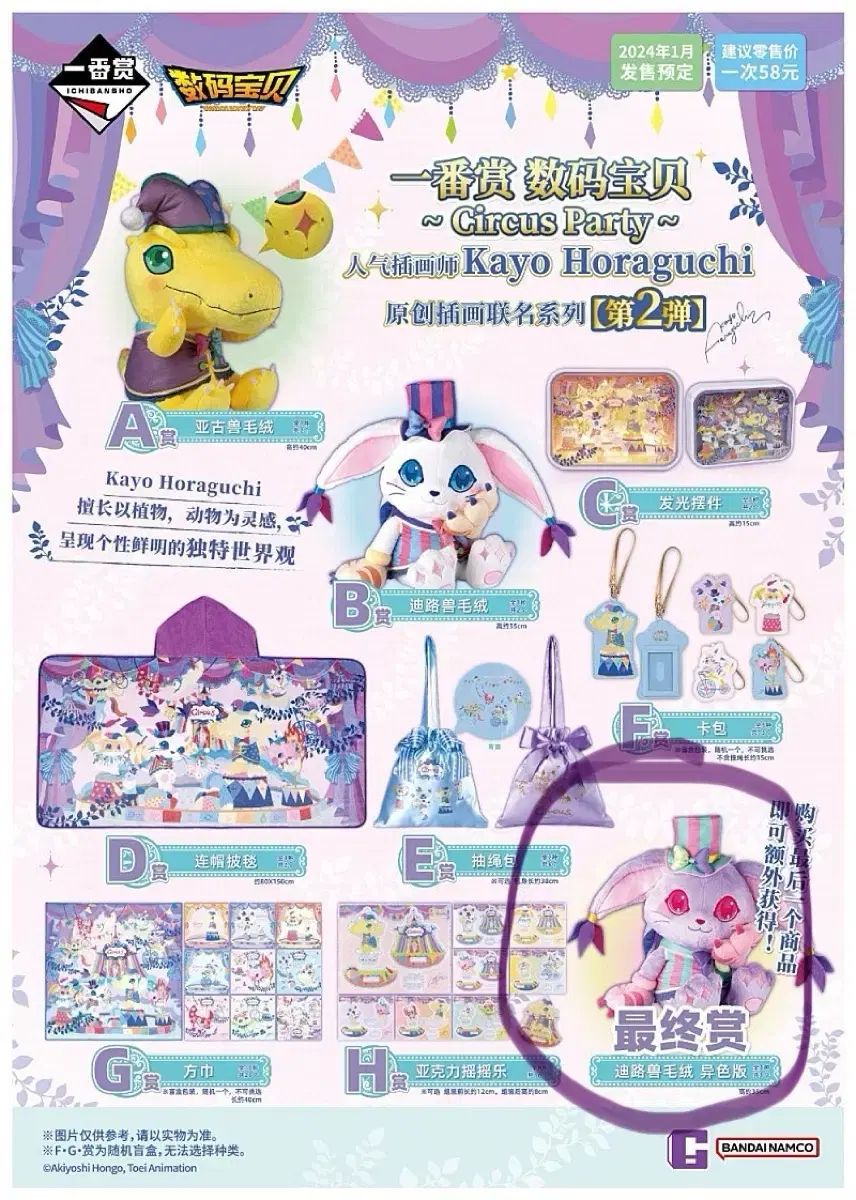 デジタルモンスター サーカスパーティー2 一番くじ ラストワン ガトモン ぬいぐるみ