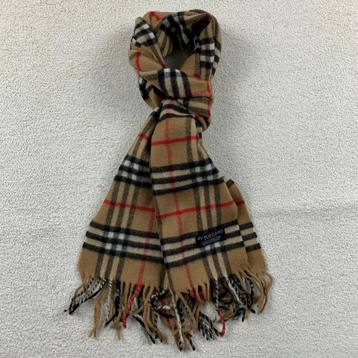 美品✨BURBERRY ノバチェクマフラー ベージュ ラムウール 正規品 BURBERRY バーバリー ベージュ ノヴァチェック ラムウール
