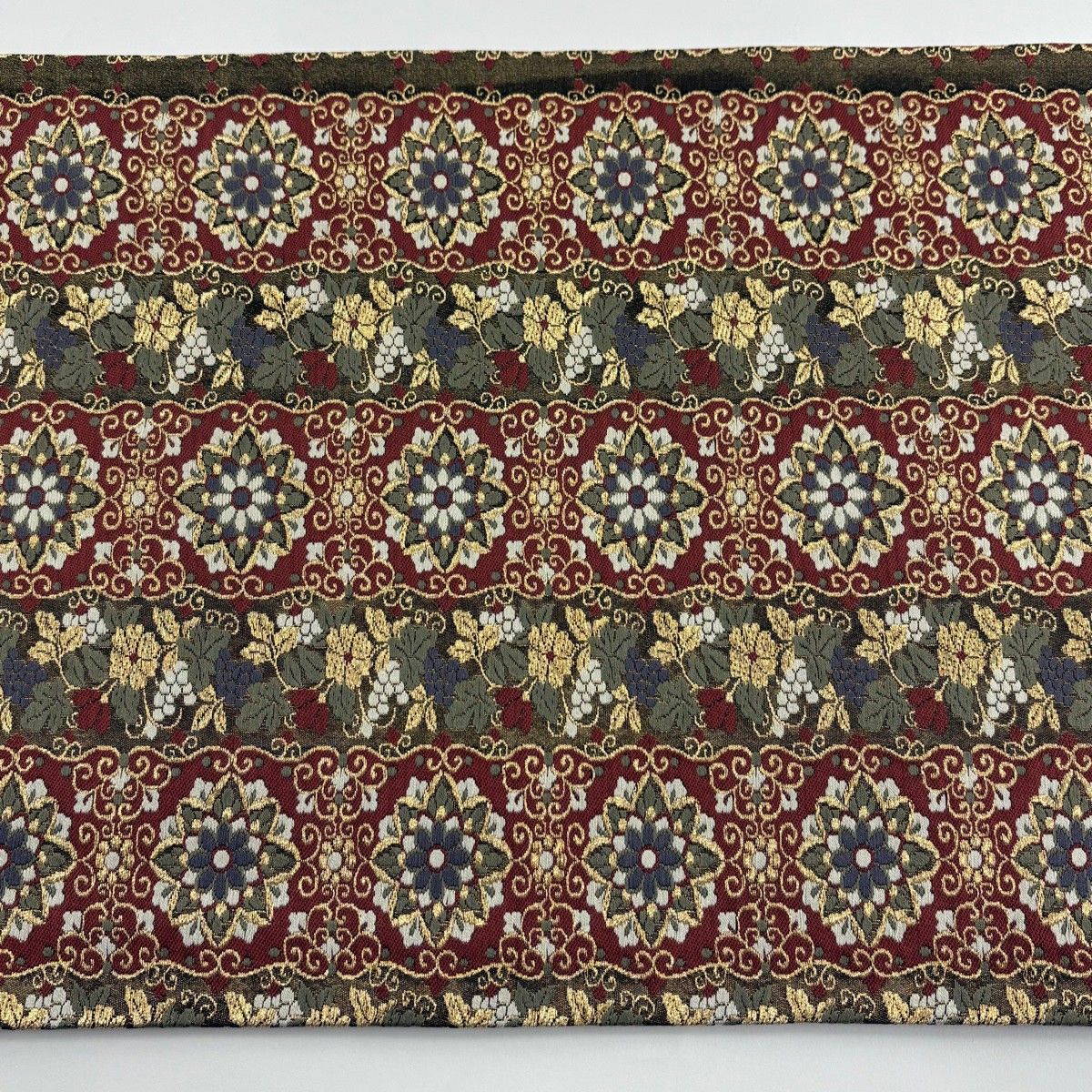 袋帯 秀品 華文 葡萄唐草 金糸 灰緑 六通 正絹 【中古】 - メルカリ