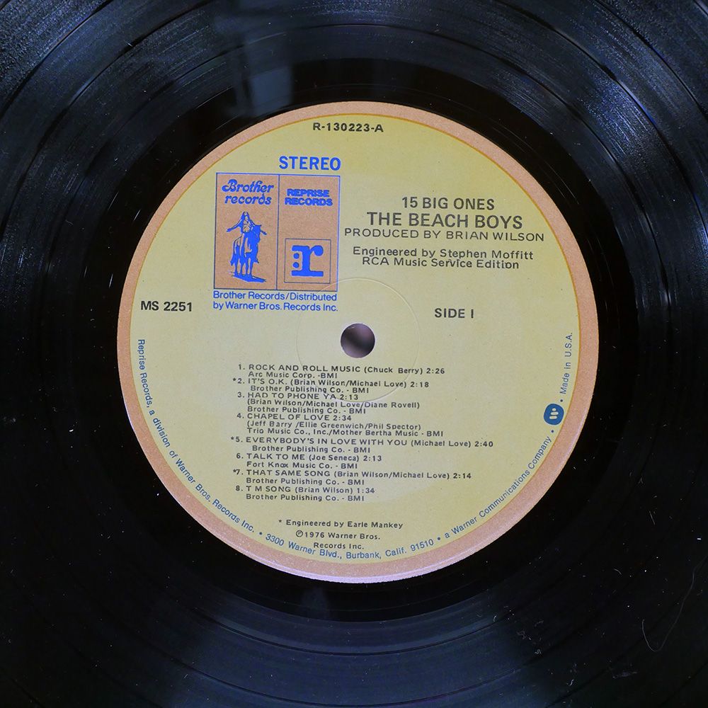 カナダ盤 BEACH BOYS/15 BIG ONES/BROTHER MS2251 LP - メルカリ