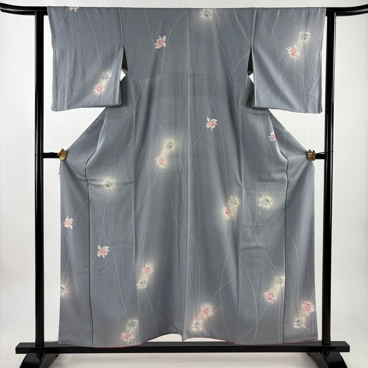 美品 名古屋帯 秀品 バイセル 着物 名品 美品 小紋 青灰色 草花文 美品 名古屋帯 秀品 バイセル 着物 名品 美品 小紋 青灰色 草花文