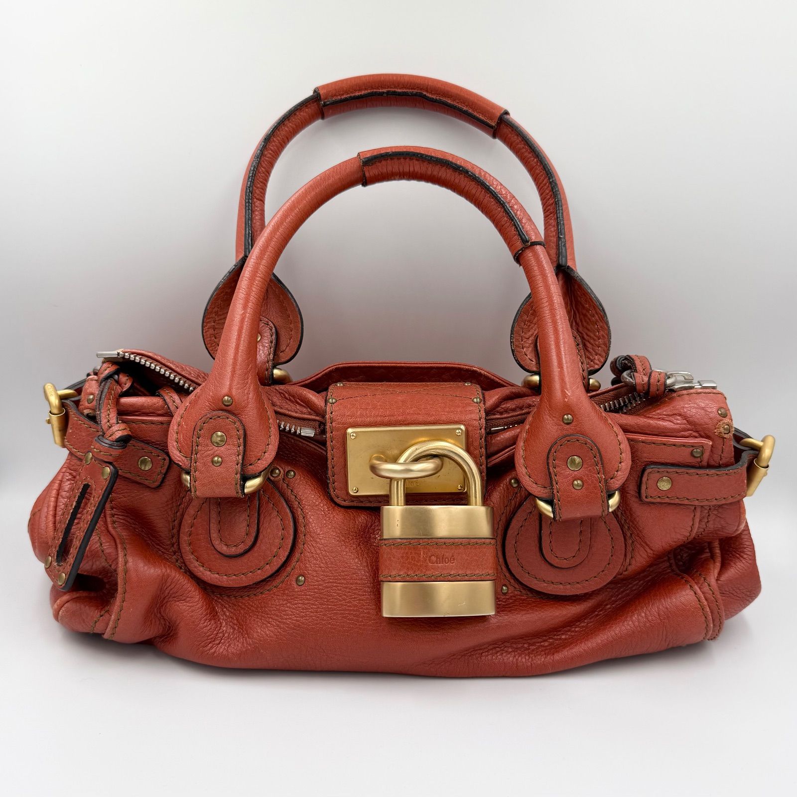 クロエ　chloe パディントン　ブラウン Chloe クロエ ハンドバッグ ブラウン パディントン レザー vintage