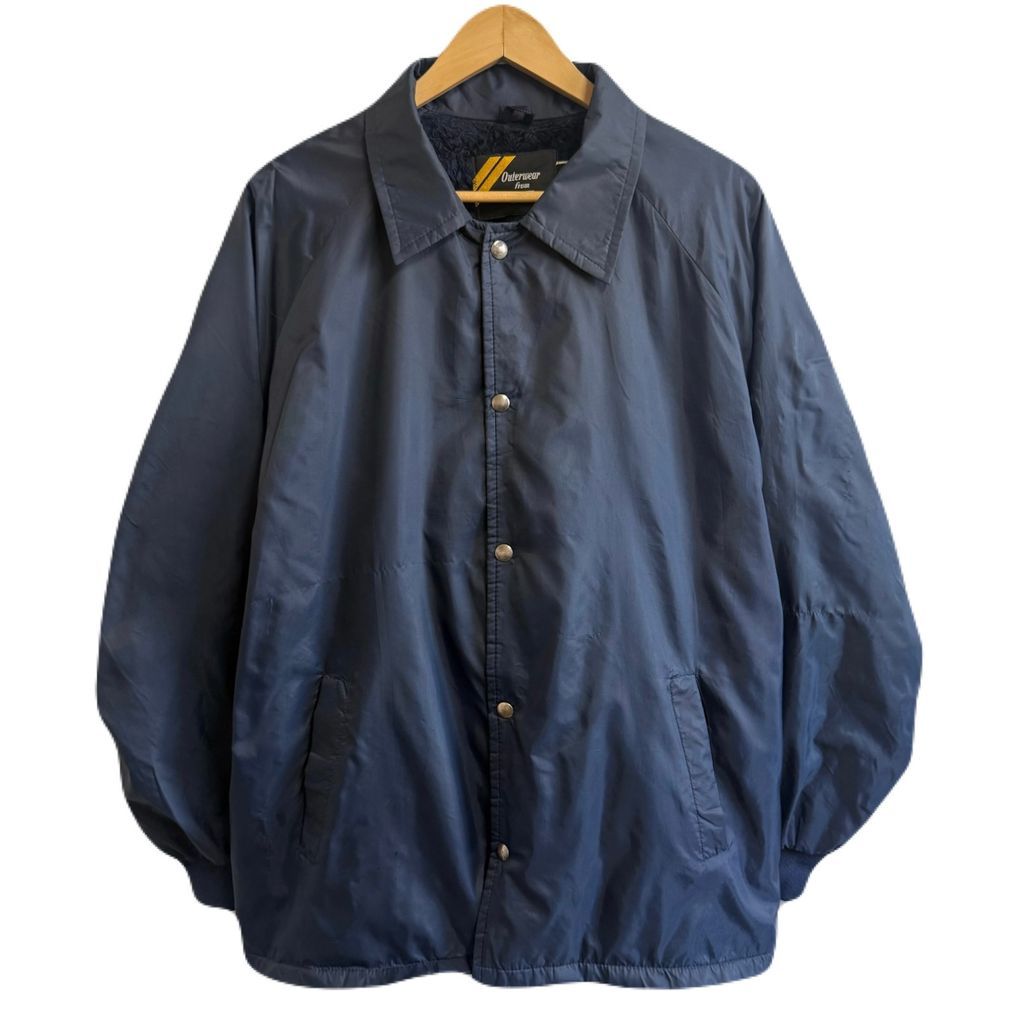 【90s】 Sears コーチジャケット　ボア　ネイビー USA製 Sears シアーズ コーチジャケット 裏ボア ボアジャケット