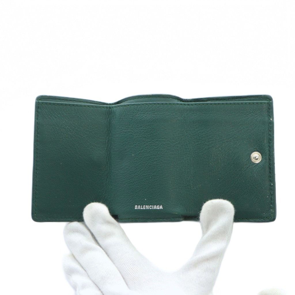 バレンシアガ BALENCIAGA 三つ折り財布 ウォレット ミニ ロゴ レザー