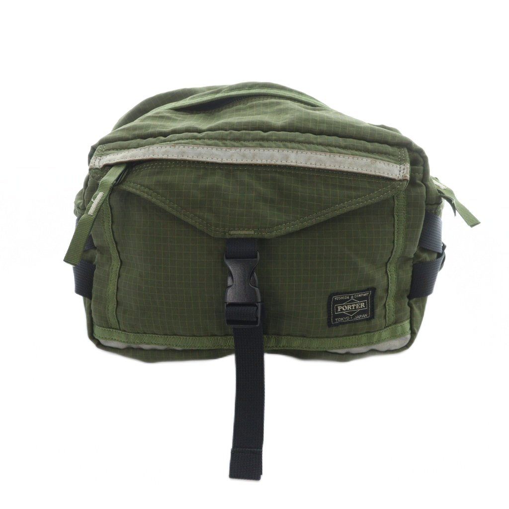 未使用級　ポーター ボディバッグ ウェストポーチ　カーキ　大容量 未使用級 ポーター ボディバッグ ウェストポーチ カーキ 大容量 【公式