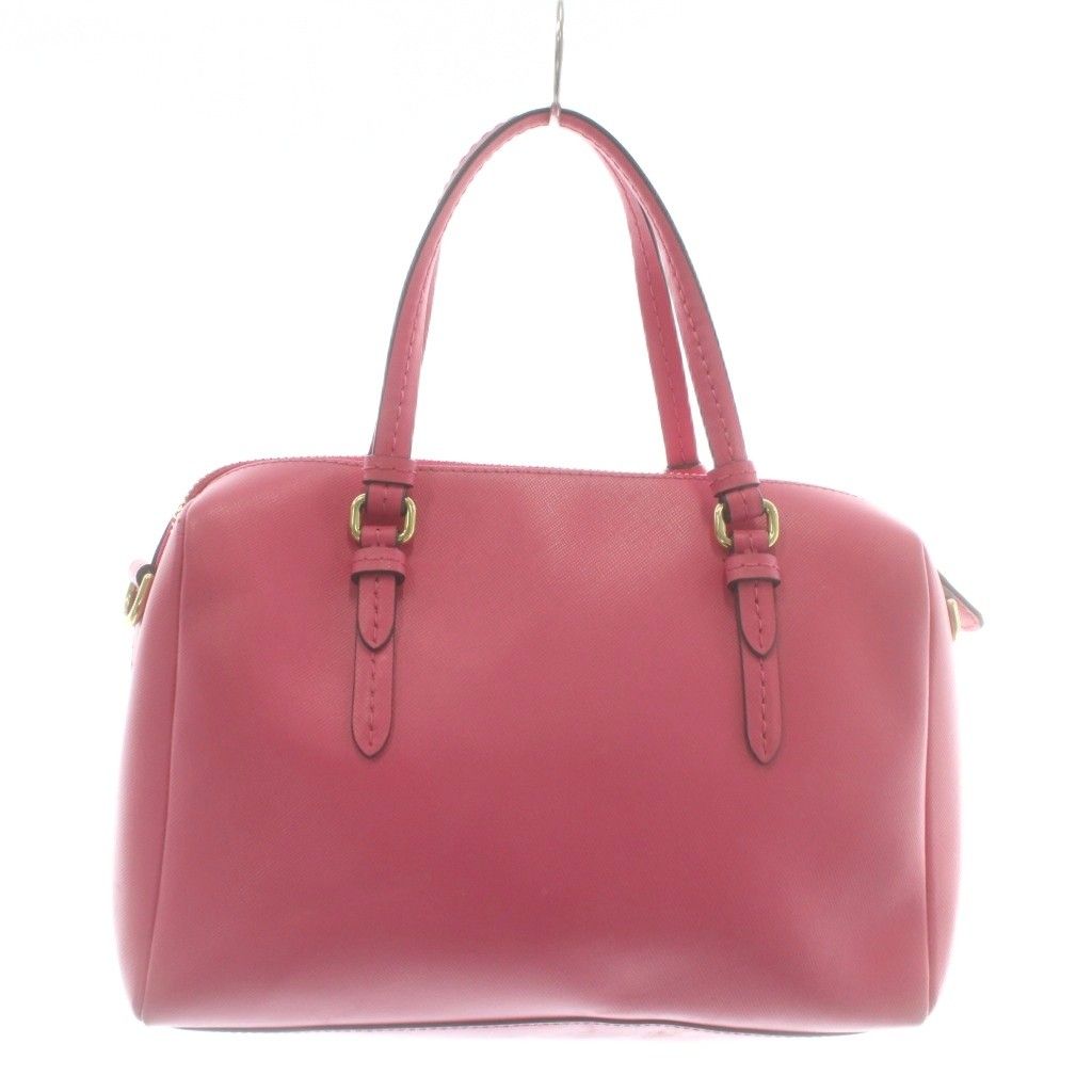 コーチ COACH ハンドバッグ ショルダー 2WAY レザー ロゴ ピンク /XZ