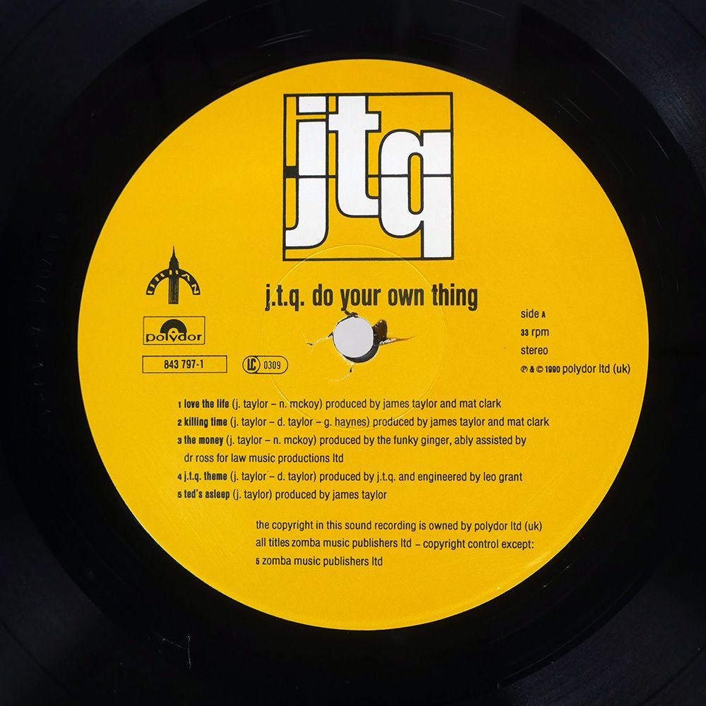 英 UK盤 JAMES TAYLOR QUARTET/DO YOUR OWN THING/POLYDOR 8437971 LP