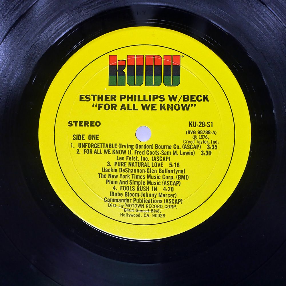 米 US盤 ESTHER PHILLIPS/FOR ALL WE KNOW/KUDU KU28S1 LP - メルカリ