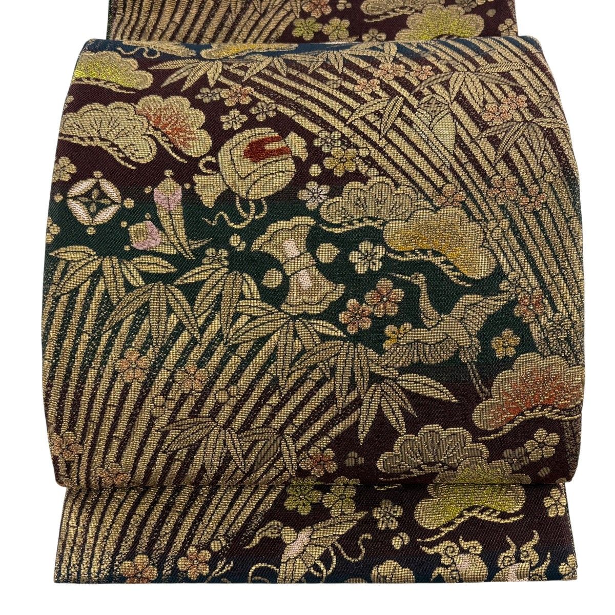 美品】 袋帯 逸品 誉田屋源兵衛 落款 鈴乃屋 松竹梅 宝尽くし 金糸 金