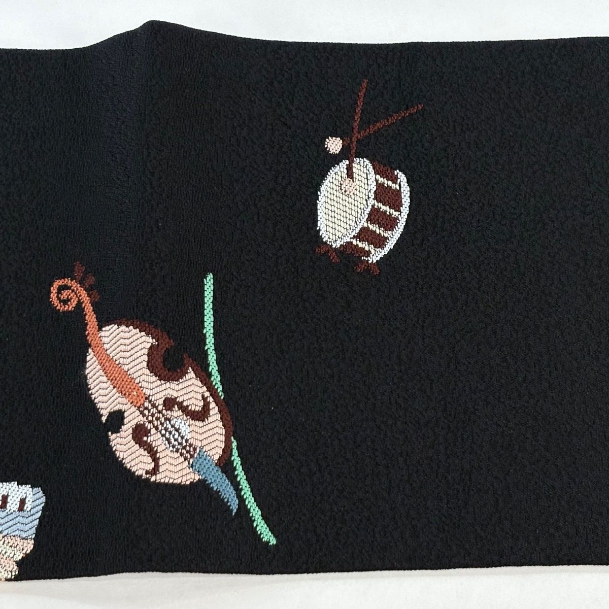 名古屋帯 逸品 楽器 黒 正絹 【中古】 - メルカリ