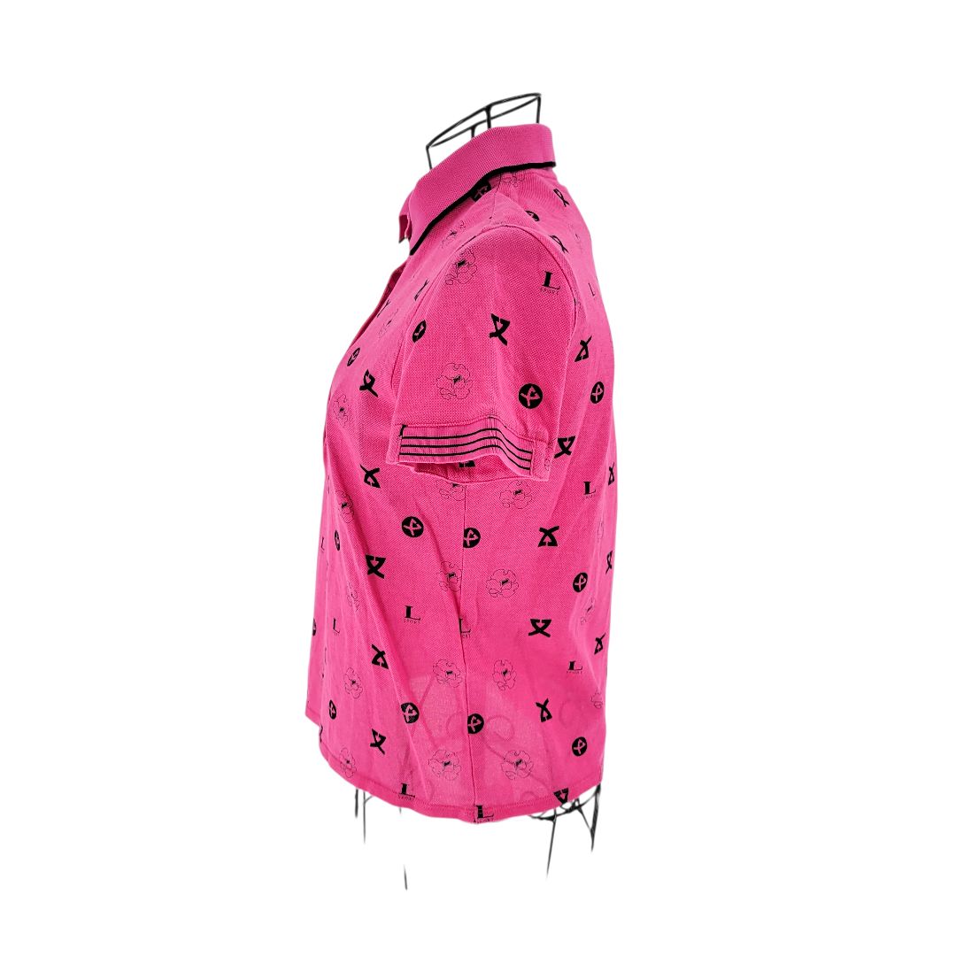 美品】LEONARD SPORT レオナール スポーツ 半袖ポロシャツ 38 ピンク