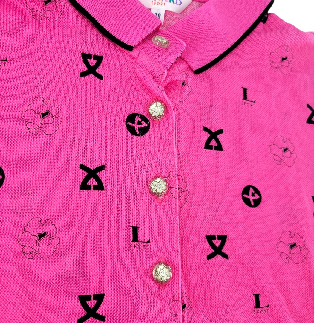 美品】LEONARD SPORT レオナール スポーツ 半袖ポロシャツ 38 ピンク