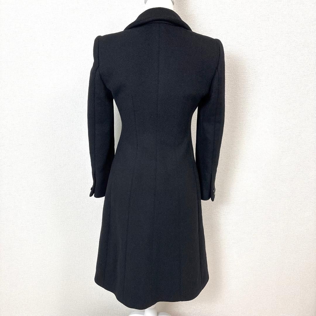 EMPORIO ARMANI ブラック ウール ピー コート EMPORIO ARMANI