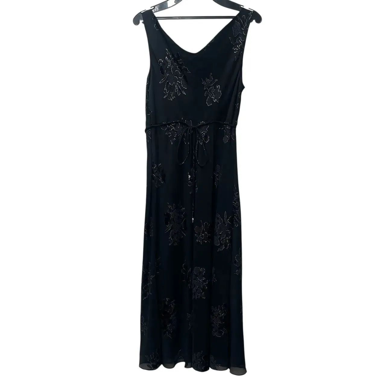 東京ソワール、MARIKO KOHGAのマザードレス 東京ソワール MARIKO KOHGA 42サイズ ロングドレス ブラック花柄