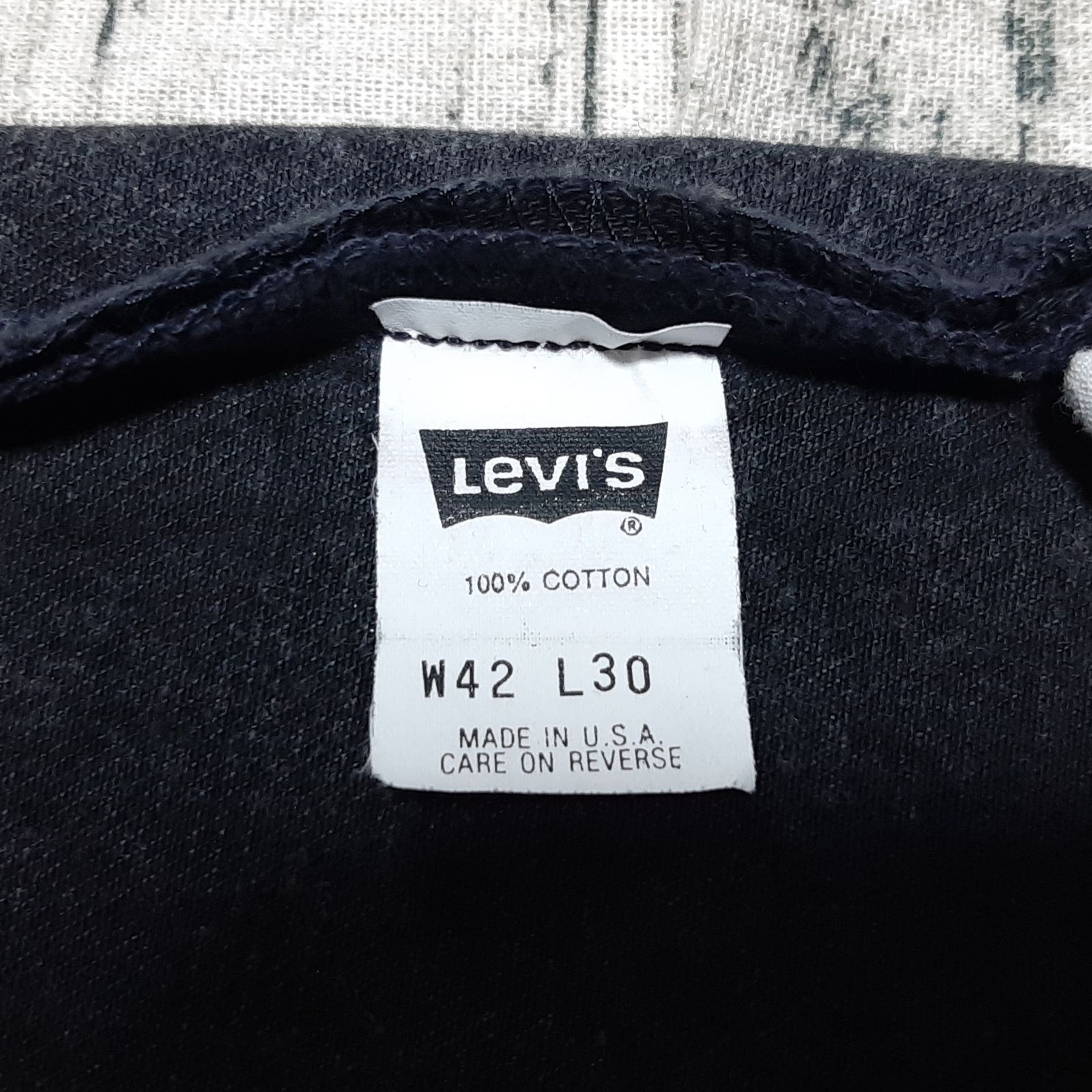W42 L30】93年 USA製 ブラックマジック Levi's 501 BLACK 後染め