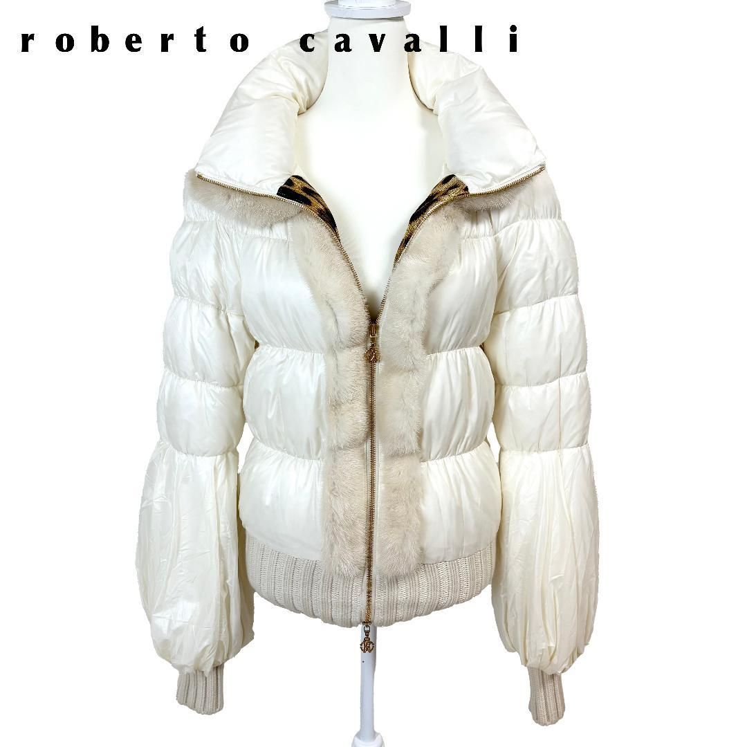 美品】 roberto cavalli ミンクファーダウンジャケット 40 白 - メルカリ
