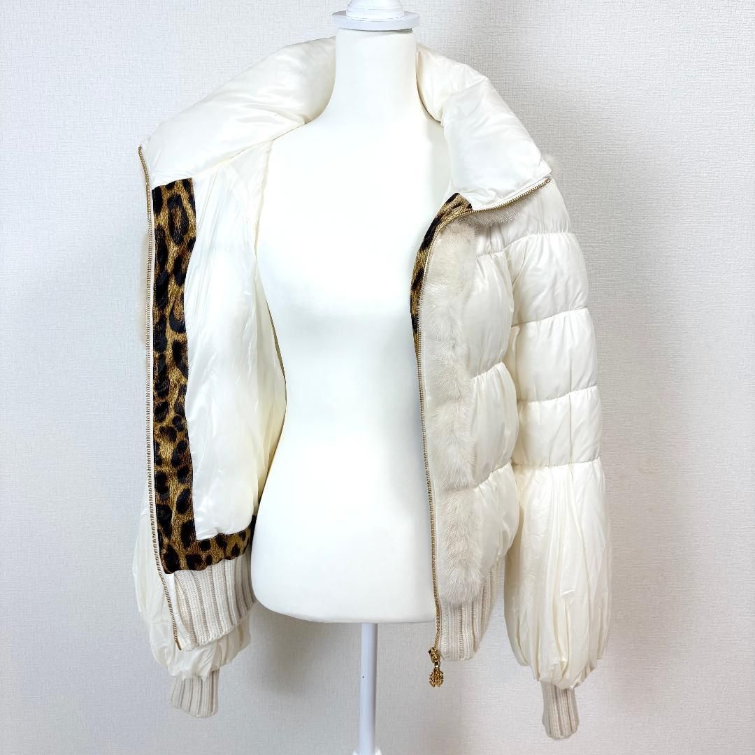 美品】 roberto cavalli ミンクファーダウンジャケット 40 白 - メルカリ