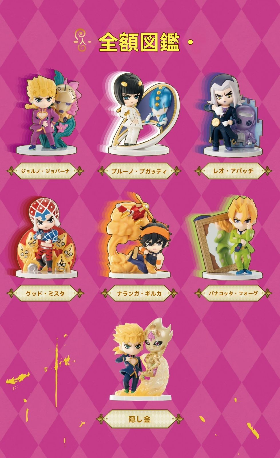6個セット＞正規品POPMART GONG JOJO ジョジョの奇妙な冒険 黄金の風