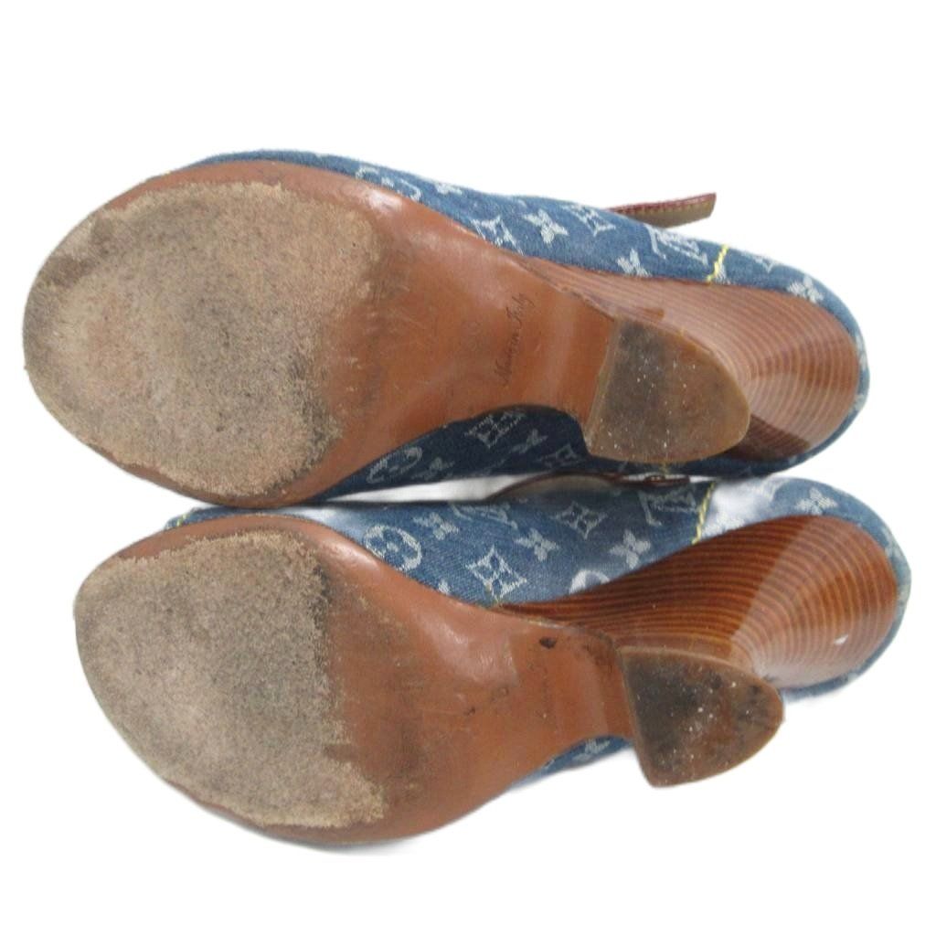 Louis Vuitton オープントゥ ヒール 35 モノグラム LOUIS VUITTON（ルイ・ヴィトン） ヒール オープントゥ パンプス 靴 LV