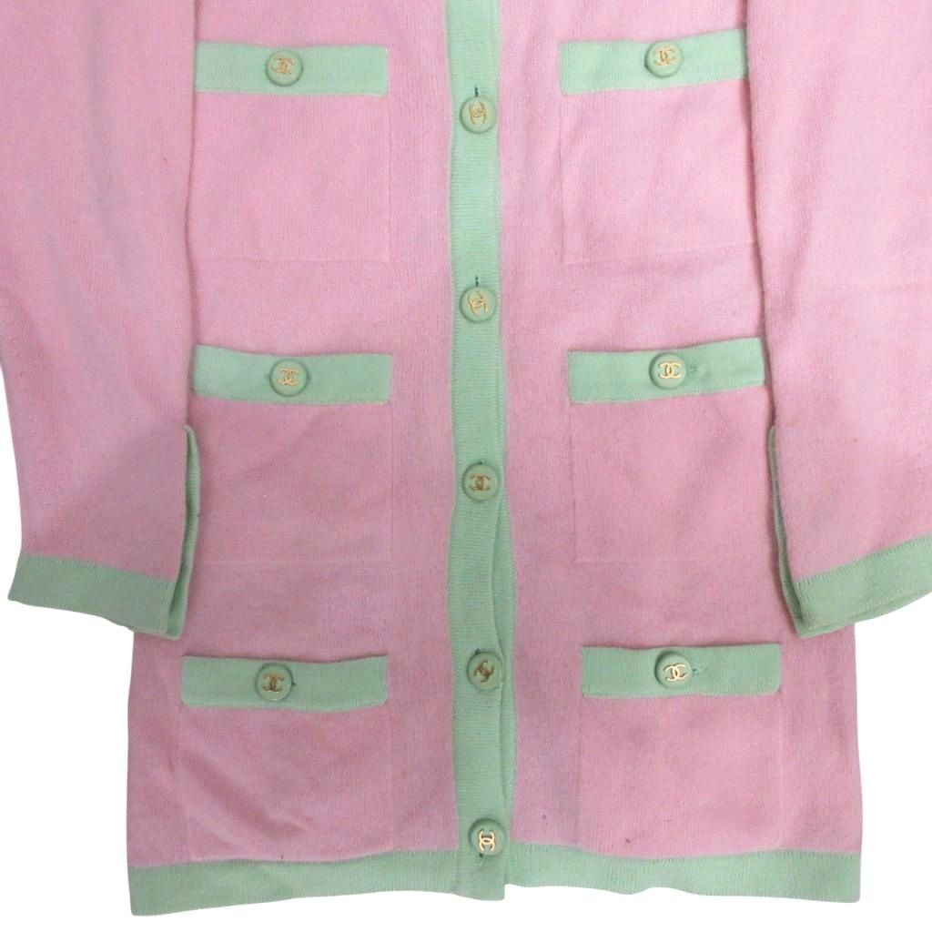 シャネル CHANEL ヴィンテージ ココマークボタン カシミヤニット