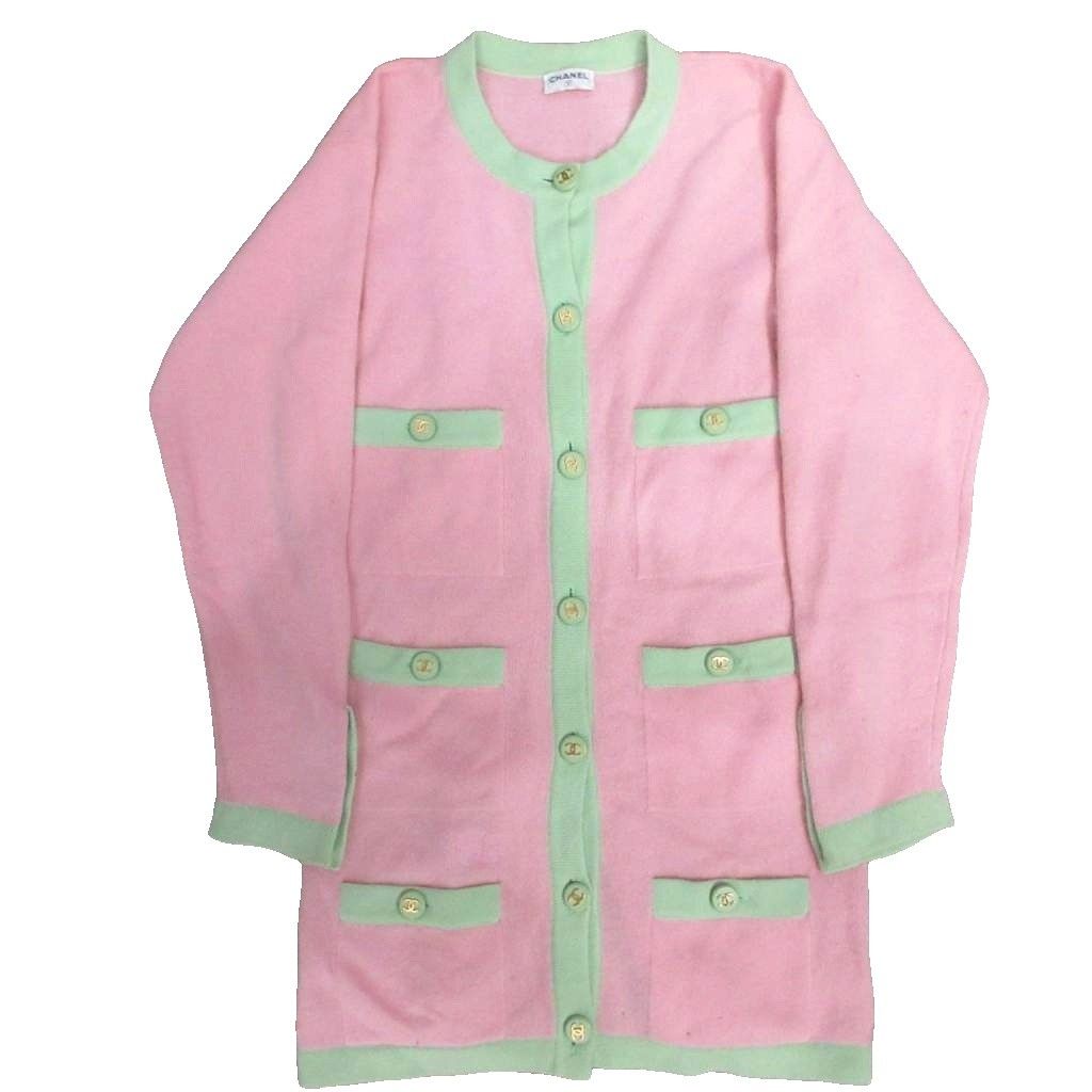 シャネル CHANEL ヴィンテージ ココマークボタン カシミヤニット