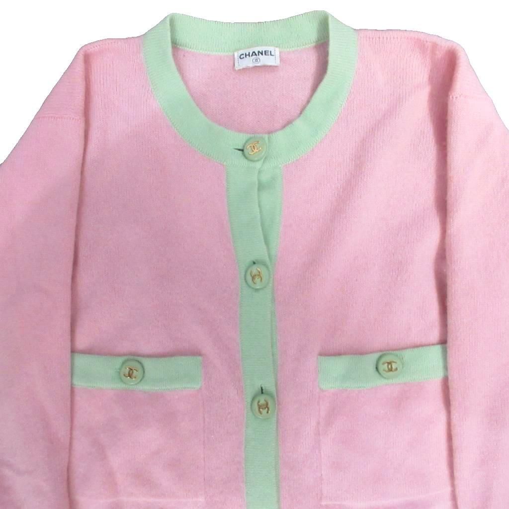 シャネル CHANEL ヴィンテージ ココマークボタン カシミヤニット