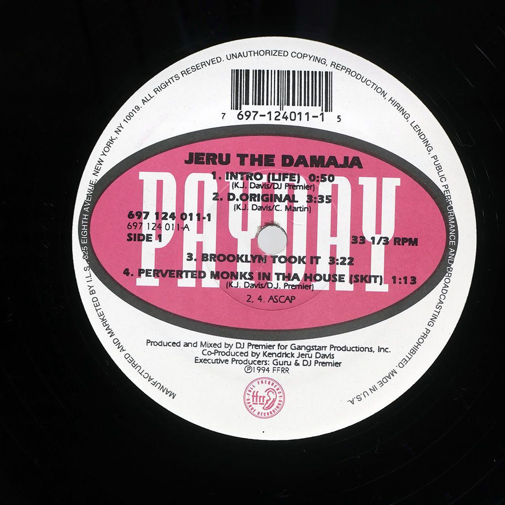 US盤 JERU THE DAMAJA/SUN RISES IN THE EAST/PAYDAY 6971240111 LP