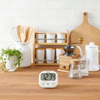 デジタルタイマー抗菌でか見えタイマーアイボリー