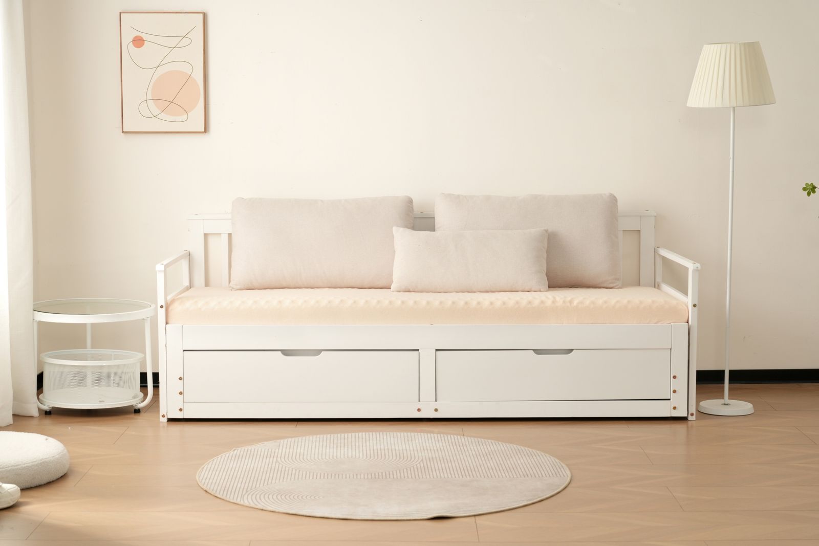 幅70cmマット2個付】 ソファベッド ディベッド 伸長式ベッド 木製