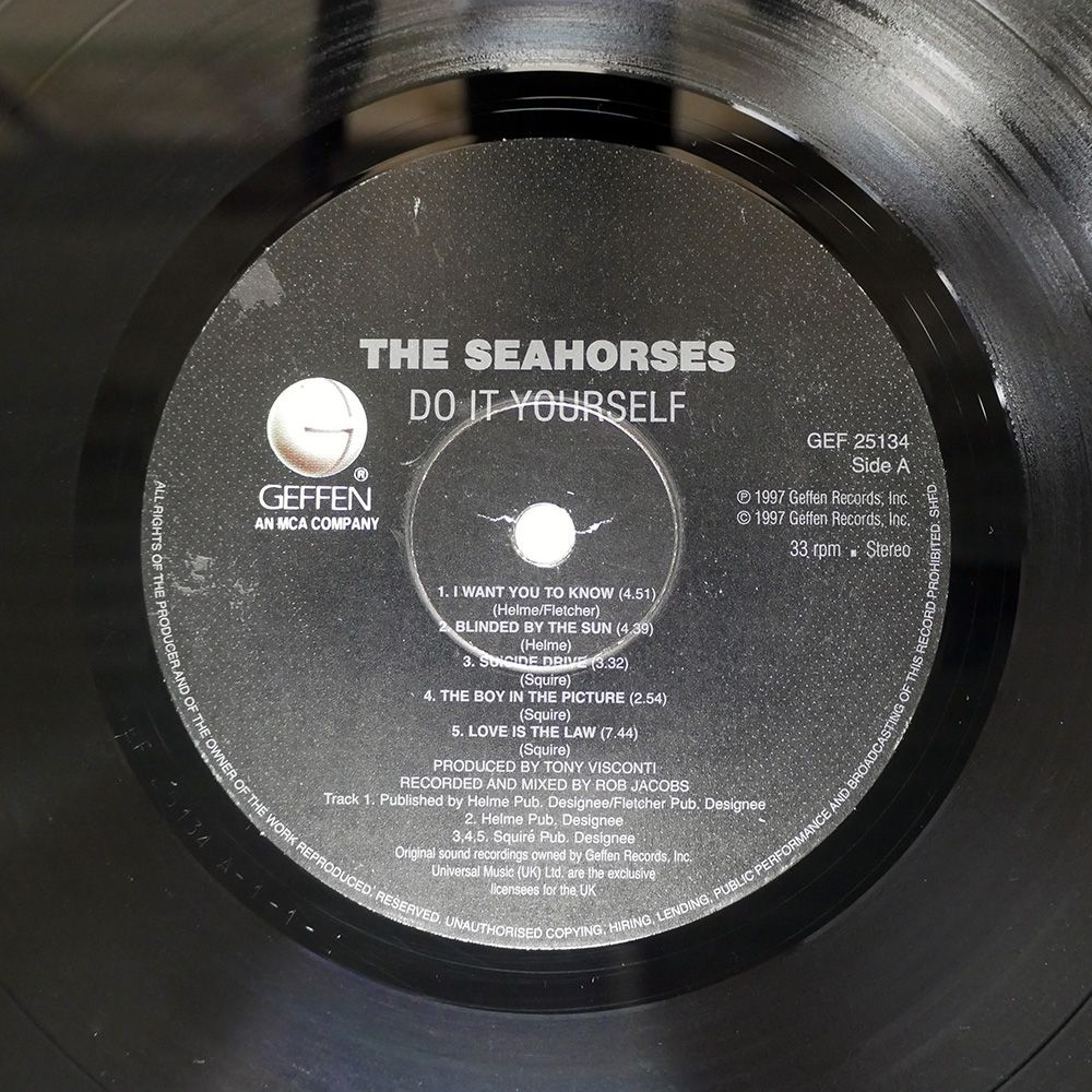洋楽 Seahorses Do It Yourself UK original LP UK盤 SEAHORSES/DO IT YOURSELF/GEFFEN GEF25134 LP - メルカリ