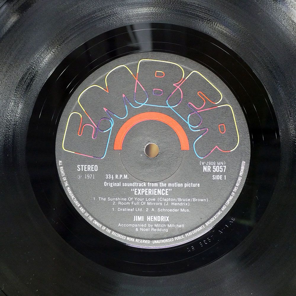 UK盤 JIMI HENDRIX/ORIGINAL SOUND TRACK 'EXPERIENCE'/EMBER NR5057