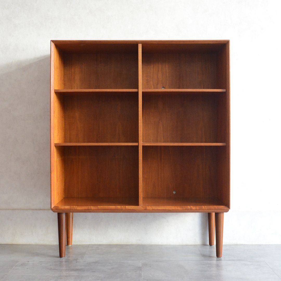 デンマーク 北欧ヴィンテージ チーク 2列3段 オープンシェルフ 飾り棚