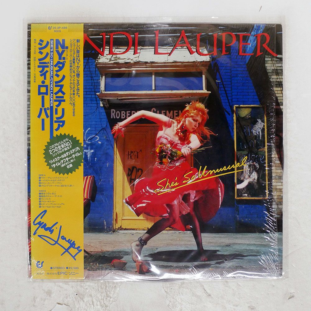 帯 国内盤 CYNDI LAUPER/SHE'S SO UNUSUAL/PORTRAIT 253P486 LP - メルカリ