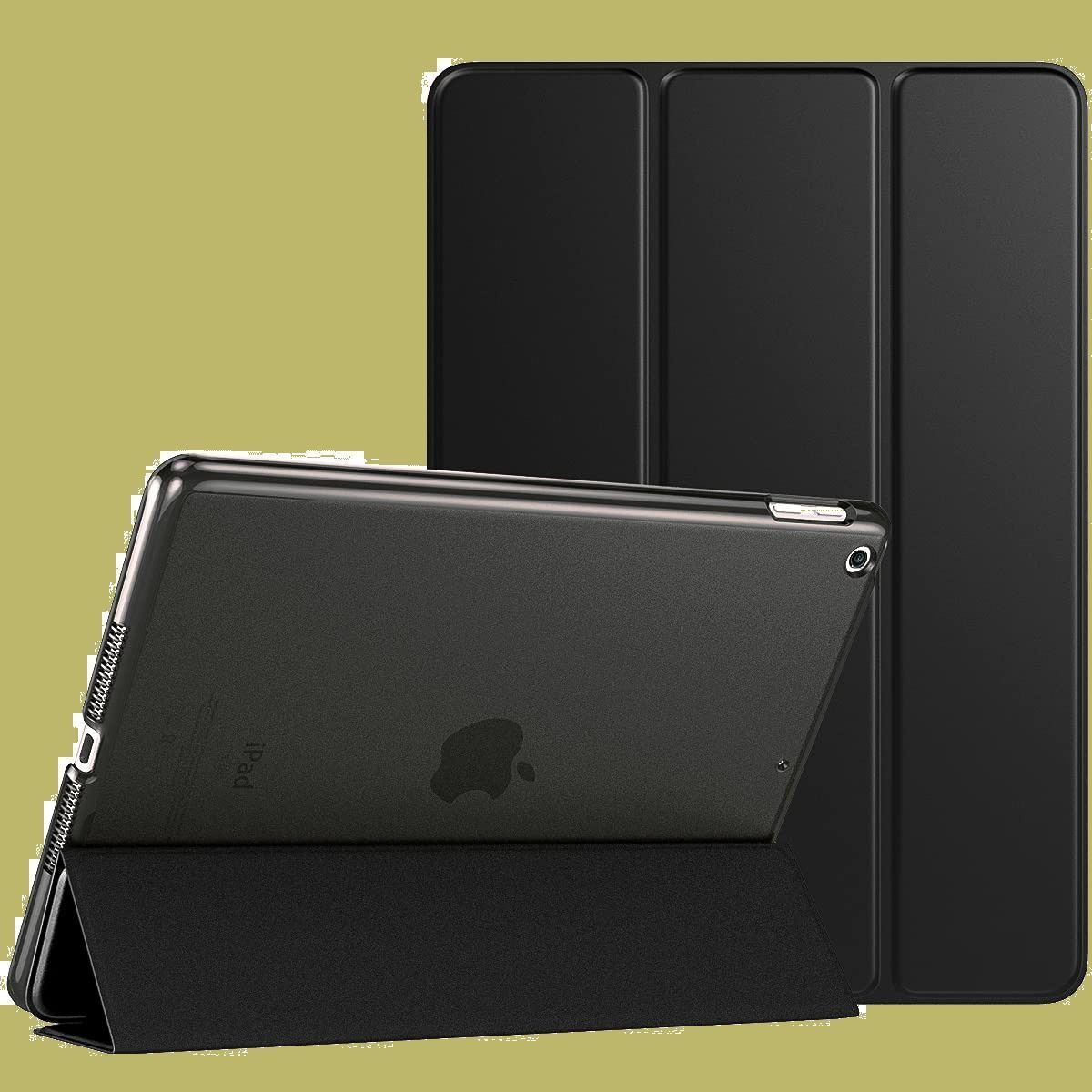 PUレーザー ハードカバー 開閉式 半透明 三つ折り 10.2インチ ケース