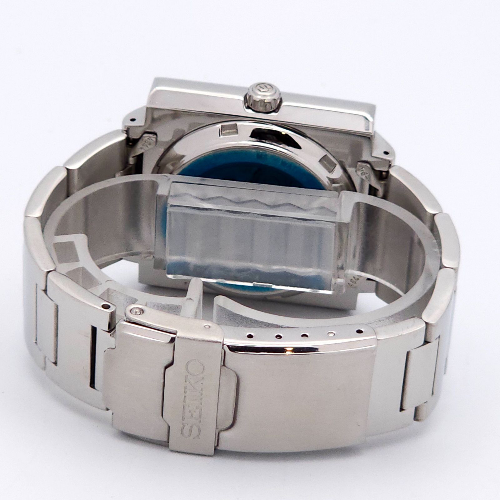 セイコー　S-WAVE 7S26 5000 裏スケ SEIKO セイコー S-WAVE 7S26-5000 自動巻 動作品 裏スケ 青 - メルカリ
