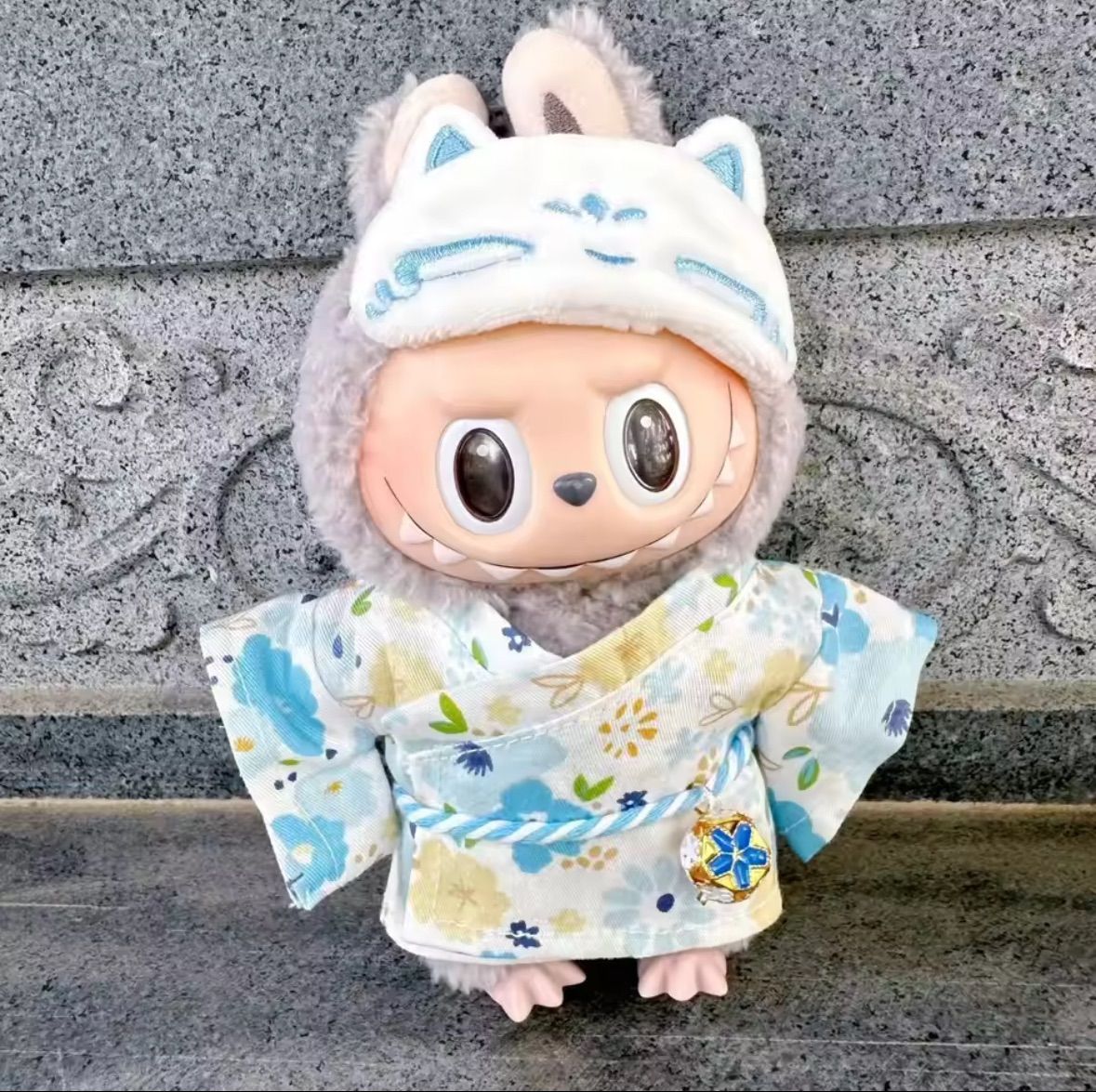 Labubu（ラブブ）対応 ぬいぐるみ服 和風お祭り 着物風コスチューム